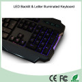 3 Multi-Color LED-Hintergrundbeleuchtung PC-Tastatur mit Helligkeitseinstellung (KB-1901EL-G)